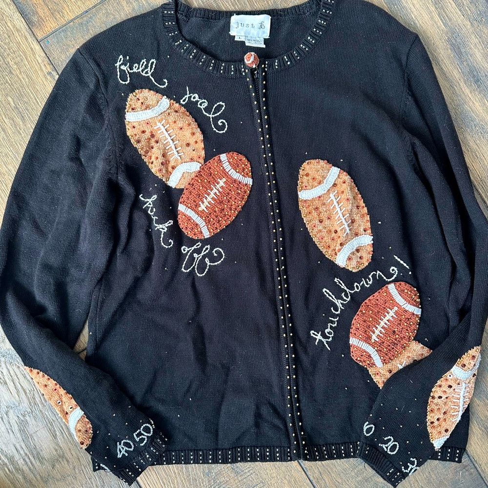 Just B football sweater size L